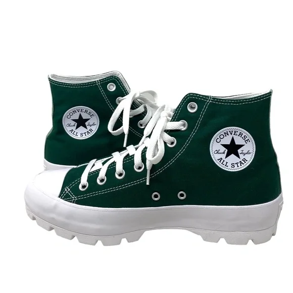 Converse Ctas Lugged Shoes Casual Canvas Green White Women Custom 571211C-WTGRWT - Picture 5 of 11
